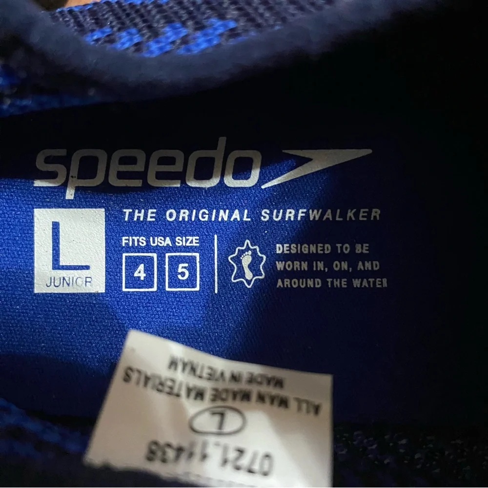 Kids Speedo The Original Surf Walker Blue Slip-On Shoes 4 - 5
